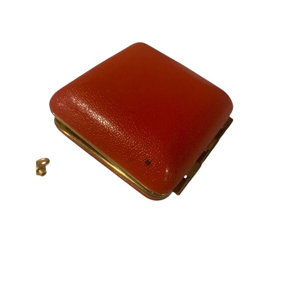 Vintage Bradley Red Folding Travel Winding Alarm Clock MCM Salvage - Picture 9 of 9